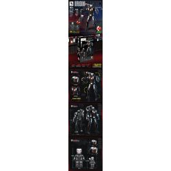 RENZAIMA 795 non  CỖ MÁY CHIẾN TRANH bộ đồ chơi xếp lắp ráp ghép mô hình Super Heroes WAR MACHINE Siêu Nhân Anh Hùng 585 khối