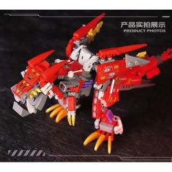 Kazi KY8087 8087 non  TÍCH LŨY TYRANNOSAURUS ĐỎ tỷ lệ 1:72 bộ đồ chơi xếp lắp ráp ghép mô hình MECHANICAL BEAST 262 khối