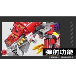 Kazi KY8087 8087 non  TÍCH LŨY TYRANNOSAURUS ĐỎ tỷ lệ 1:72 bộ đồ chơi xếp lắp ráp ghép mô hình MECHANICAL BEAST 262 khối