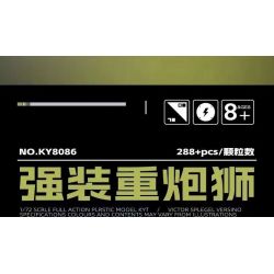 Kazi KY8086 8086 non  TÍCH LŨY SƯ TỬ PHÁO HẠNG NẶNG ĐƯỢC TRANG BỊ MẠNH tỷ lệ 1:72 bộ đồ chơi xếp lắp ráp ghép mô hình MECHANICAL BEAST 288 khối