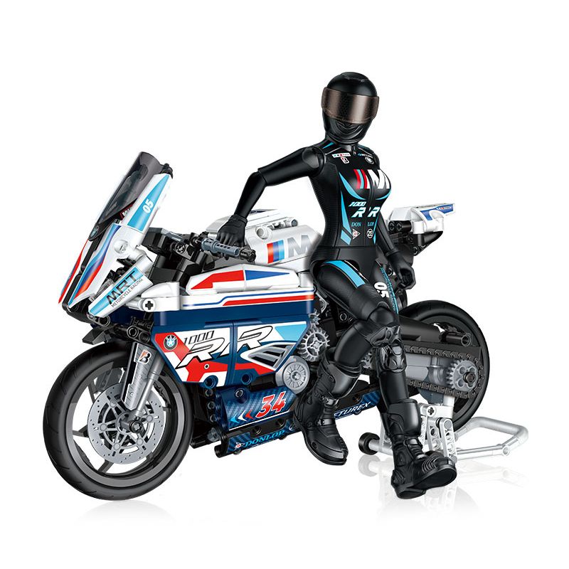 GUDI 70005 non  MÔ TÔ ĐIÊN CUỒNG WAR HORSE M1000RR bộ đồ chơi xếp lắp ráp ghép mô hình  Kỹ Thuật Công Nghệ Cao Mô Hình Phương Tiện 901 khối