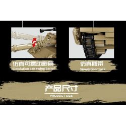 FORANGE FC4002 4002 non  VŨ KHÍ CỦA OVERLORD XE TĂNG TRẠM CHÍNH M1A2 bộ đồ chơi xếp lắp ráp ghép mô hình Military Army M1A2 MAIN BATTLE TANK Quân Sự Bộ Đội 406 khối