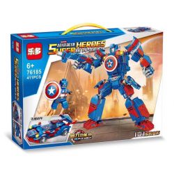 LEDUO 76185 non  SIÊU ANH HÙNG JAI ALAI BIẾN HÌNH THUYỀN TRƯỞNG CAR bộ đồ chơi xếp lắp ráp ghép mô hình Super Heroes Siêu Nhân Anh Hùng 411 khối