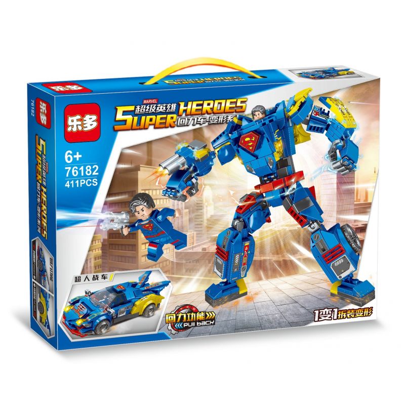 LEDUO 76182 non  BIẾN HÌNH XE SIÊU ANH HÙNG NHÂN JAI ALAI bộ đồ chơi xếp lắp ráp ghép mô hình Super Heroes Siêu Nhân Anh Hùng 411 khối