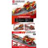 MINGDI LEIBAO 10125 non  XE PHÓNG RỰC LỬA bộ đồ chơi xếp lắp ráp ghép mô hình Racers Đua Tốc Độ 422 khối