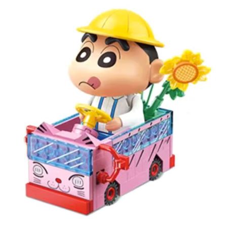 KEEPPLEY K20620 20620 non  CRAYON SHIN-CHAN XE BUÝT TRƯỜNG HỌC MINI CỦA bộ đồ chơi xếp lắp ráp ghép mô hình Movie & Game Phim Và Trò Chơi