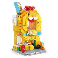 INBRIXX 883003 non  CẢNH ĐƯỜNG PHỐ MINI ĐỘNG VẬT CỬA HÀNG TẠP HÓA SƯ TỬ bộ đồ chơi xếp lắp ráp ghép mô hình LION BOY GROCERY STORE 341 khối