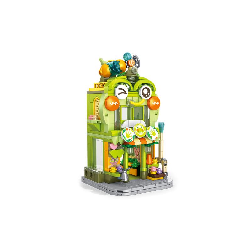 INBRIXX 883002 non  CẢNH PHỐ NHỎ ĐỘNG VẬT CỬA HÀNG ĐỒ CHƠI GUAGUA bộ đồ chơi xếp lắp ráp ghép mô hình QUACK TOY STORE 358 khối