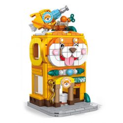 INBRIXX 883001 non  CẢNH ĐƯỜNG PHỐ MINI ĐỘNG VẬT CỬA HÀNG ĐỒ CHƠI CHO CHÓ bộ đồ chơi xếp lắp ráp ghép mô hình WHOOSH TOY STORE 343 khối