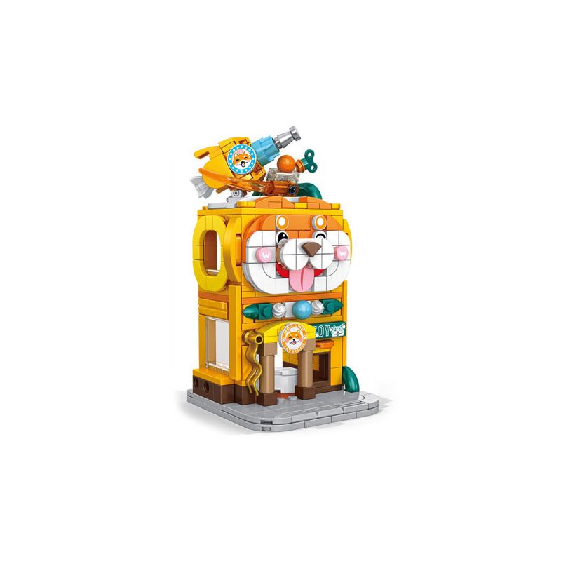 INBRIXX 883001 non  CẢNH ĐƯỜNG PHỐ MINI ĐỘNG VẬT CỬA HÀNG ĐỒ CHƠI CHO CHÓ bộ đồ chơi xếp lắp ráp ghép mô hình WHOOSH TOY STORE 343 khối