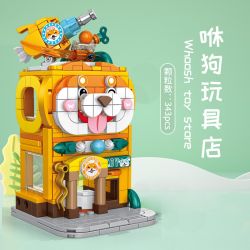 INBRIXX 883001 non  CẢNH ĐƯỜNG PHỐ MINI ĐỘNG VẬT CỬA HÀNG ĐỒ CHƠI CHO CHÓ bộ đồ chơi xếp lắp ráp ghép mô hình WHOOSH TOY STORE 343 khối