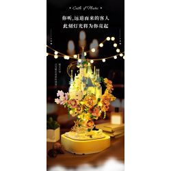 WEKKI 517203 non  HUAYU LÂU ĐÀI bộ đồ chơi xếp lắp ráp ghép mô hình Creator CASTLE OF FLOWERS Sáng Tạo