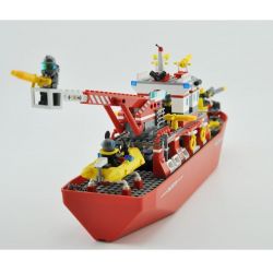 QMAN ENLIGHTEN KEEPPLEY 909 non  TÀU CỨU HỎA LỚN TRÊN BIỂN bộ đồ chơi xếp lắp ráp ghép mô hình City FIRE RESCUE MULTI-FUNCTION SHIP Thành Phố 359 khối