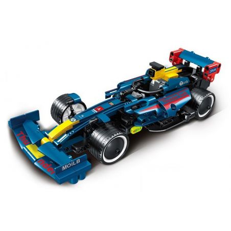 MINGDI LEIBAO K0677 0677 non  ĐUA XE KÉO LÙI CÔNG THỨC MÀU XANH LAM tỷ lệ 1:18 bộ đồ chơi xếp lắp ráp ghép mô hình  Kỹ Thuật Công Nghệ Cao Mô Hình Phương Tiện 293 khối