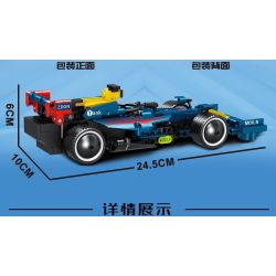 MINGDI LEIBAO K0677 0677 non  ĐUA XE KÉO LÙI CÔNG THỨC MÀU XANH LAM tỷ lệ 1:18 bộ đồ chơi xếp lắp ráp ghép mô hình  Kỹ Thuật Công Nghệ Cao Mô Hình Phương Tiện 293 khối