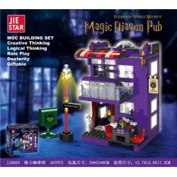 JIESTAR JJ9003 9003 non  QUÁN CÀ PHÊ HIỆP SĨ bộ đồ chơi xếp lắp ráp ghép mô hình Harry Potter MAGIC DIAGON PUB Chú Bé Phù Thủy 487 khối