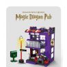 JIESTAR JJ9003 9003 non  QUÁN CÀ PHÊ HIỆP SĨ bộ đồ chơi xếp lắp ráp ghép mô hình Harry Potter MAGIC DIAGON PUB Chú Bé Phù Thủy 487 khối