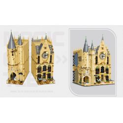 JIESTAR JJ9005 9005 non  THÁP ĐỒNG HỒ HOGWARTS bộ đồ chơi xếp lắp ráp ghép mô hình Harry Potter Chú Bé Phù Thủy 1072 khối