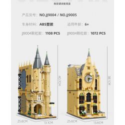 JIESTAR JJ9004 9004 non  LÂU ĐÀI HOGWARTS bộ đồ chơi xếp lắp ráp ghép mô hình Harry Potter Chú Bé Phù Thủy 1108 khối