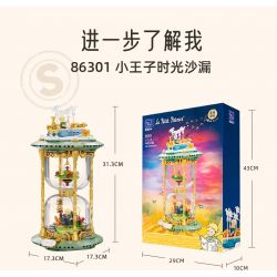 PANTASY 86301 non  ĐỒNG HỒ CÁT THỜI GIAN HOÀNG TỬ BÉ bộ đồ chơi xếp lắp ráp ghép mô hình 800 khối