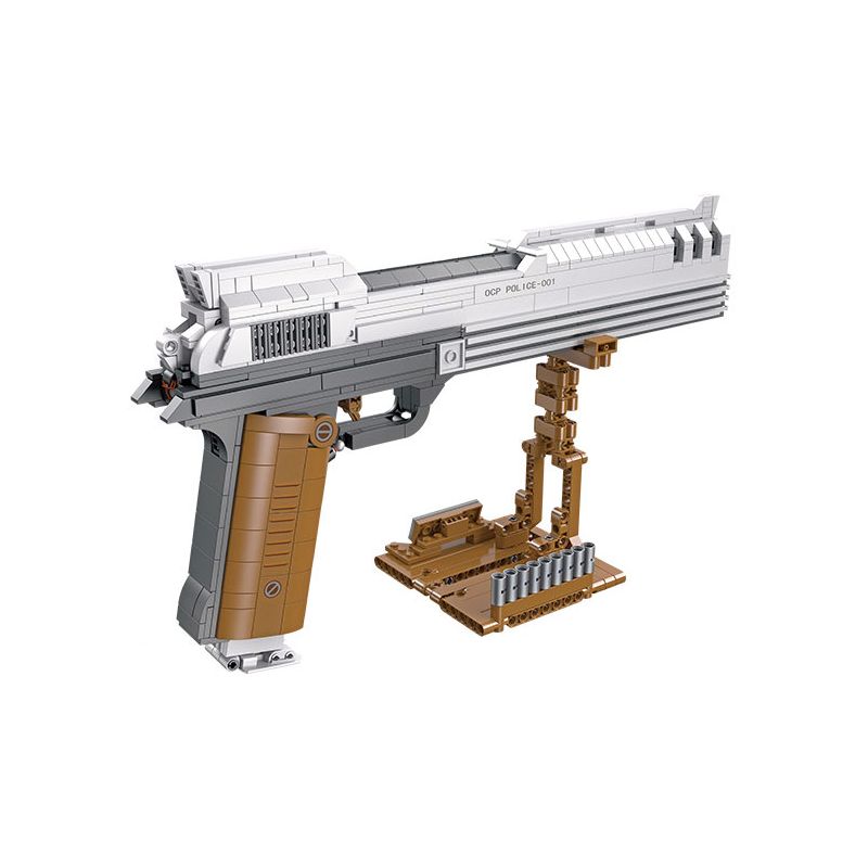 JIESTAR 58024 non  MẪU SÚNG LỤC AUTO-9 bộ đồ chơi xếp lắp ráp ghép mô hình Military Army Quân Sự Bộ Đội 899 khối