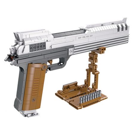 JIESTAR 58024 non  MẪU SÚNG LỤC AUTO-9 bộ đồ chơi xếp lắp ráp ghép mô hình Military Army Quân Sự Bộ Đội 899 khối