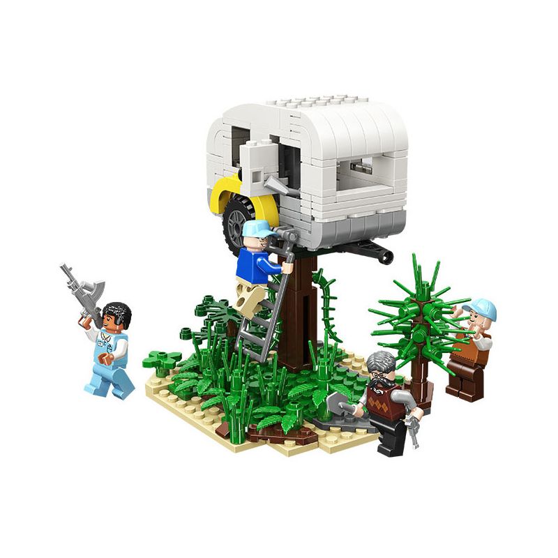 JIESTAR 20531 non  THỢ SĂN RỪNG bộ đồ chơi xếp lắp ráp ghép mô hình City Thành Phố 280 khối