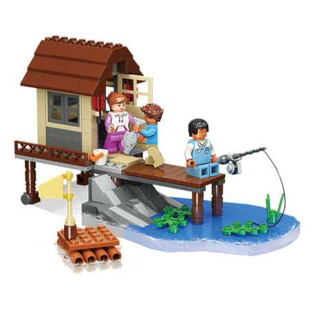 JIESTAR 20526 non  BỮA TIỆC CÂU CÁ NGÀY LỄ bộ đồ chơi xếp lắp ráp ghép mô hình City Thành Phố 257 khối