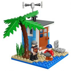 JIESTAR 20524 non  BÃI BIỂN NGHỈ DƯỠNG bộ đồ chơi xếp lắp ráp ghép mô hình City Thành Phố 177 khối