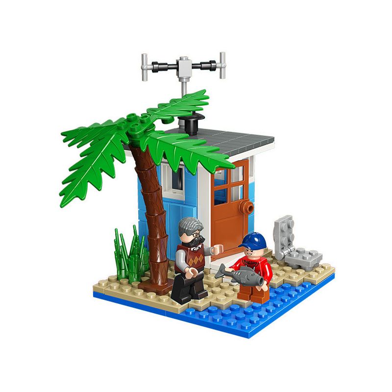 JIESTAR 20524 non  BÃI BIỂN NGHỈ DƯỠNG bộ đồ chơi xếp lắp ráp ghép mô hình City Thành Phố 177 khối