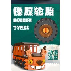 JIESTAR 92308 non  MÔ HÌNH XE BUÝT ĐỘNG VẬT 6 bộ đồ chơi xếp lắp ráp ghép mô hình 459 khối