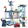 JIESTAR 50003 non  TRỤ SỞ CẢNH SÁT bộ đồ chơi xếp lắp ráp ghép mô hình City Thành Phố 592 khối