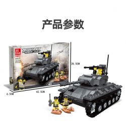 JIESTAR 23054 non  KINH ĐIỂN THẾ CHIẾN II XE TĂNG HẠNG NHẸ M24 bộ đồ chơi xếp lắp ráp ghép mô hình Military Army LIGHT TANK Quân Sự Bộ Đội 425 khối
