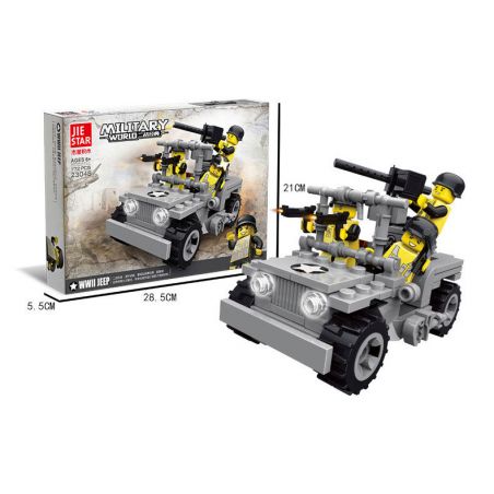 JIESTAR 23048 non  XE JEEP CỦA WILLY bộ đồ chơi xếp lắp ráp ghép mô hình Military Army VENETIAN JEEP Quân Sự Bộ Đội 172 khối