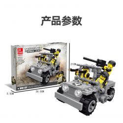 JIESTAR 23048 non  XE JEEP CỦA WILLY bộ đồ chơi xếp lắp ráp ghép mô hình Military Army VENETIAN JEEP Quân Sự Bộ Đội 172 khối