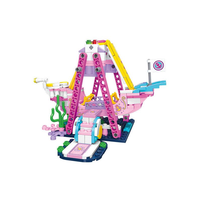 JIESTAR 80005 non  THÀNH PHỐ ƯỚC MƠ TÀU CƯỚP BIỂN bộ đồ chơi xếp lắp ráp ghép mô hình Girl Con Gái 270 khối