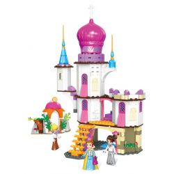 JIESTAR 20407 non  HOÀNG HẬU TELINA NGÔI NHÀ NGHỈ MÁT bộ đồ chơi xếp lắp ráp ghép mô hình Girl Con Gái 390 khối