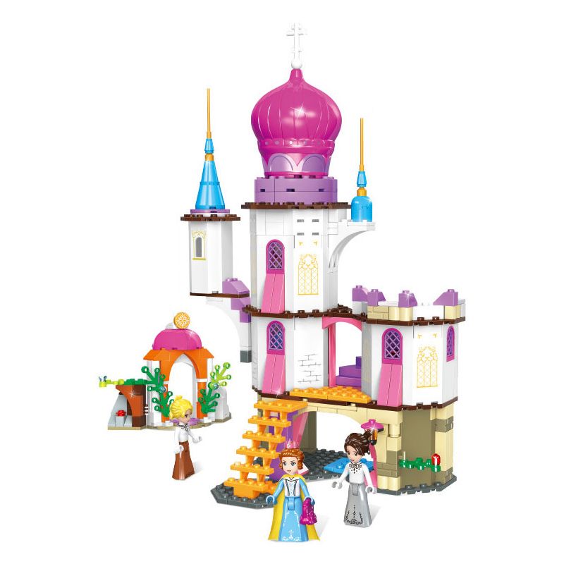 JIESTAR 20407 non  HOÀNG HẬU TELINA NGÔI NHÀ NGHỈ MÁT bộ đồ chơi xếp lắp ráp ghép mô hình Girl Con Gái 390 khối