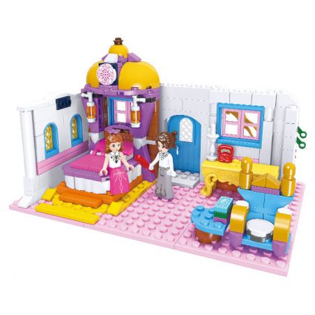 JIESTAR 20404 non  HOÀNG HẬU TELINA PHÒNG NGỦ CỦA NỮ bộ đồ chơi xếp lắp ráp ghép mô hình Girl Con Gái 326 khối