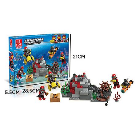 JIESTAR 20552 non  CUỘC PHIÊU LƯU KHÁM PHÁ ĐẠI DƯƠNG bộ đồ chơi xếp lắp ráp ghép mô hình City BIG ADVENTURE Thành Phố 201 khối