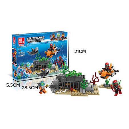 JIESTAR 20551 non  ĐỘI KHẢO SÁT BIỂN SÂU bộ đồ chơi xếp lắp ráp ghép mô hình City DEEP SEA Thành Phố 160 khối