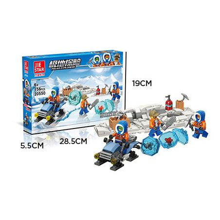 JIESTAR 20550 non  THÁM HIỂM TUYẾT bộ đồ chơi xếp lắp ráp ghép mô hình City SNOW ADVENTURE Thành Phố 156 khối