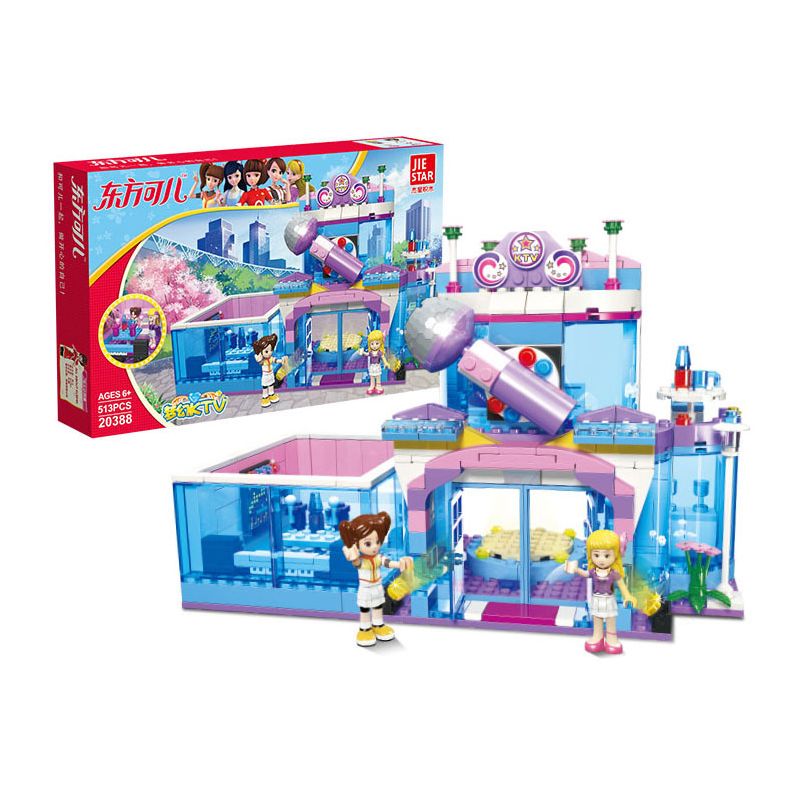 JIESTAR 20388 non  ĐÔNG PHƯƠNG KEER FANTASY KTV bộ đồ chơi xếp lắp ráp ghép mô hình Girl Con Gái 513 khối