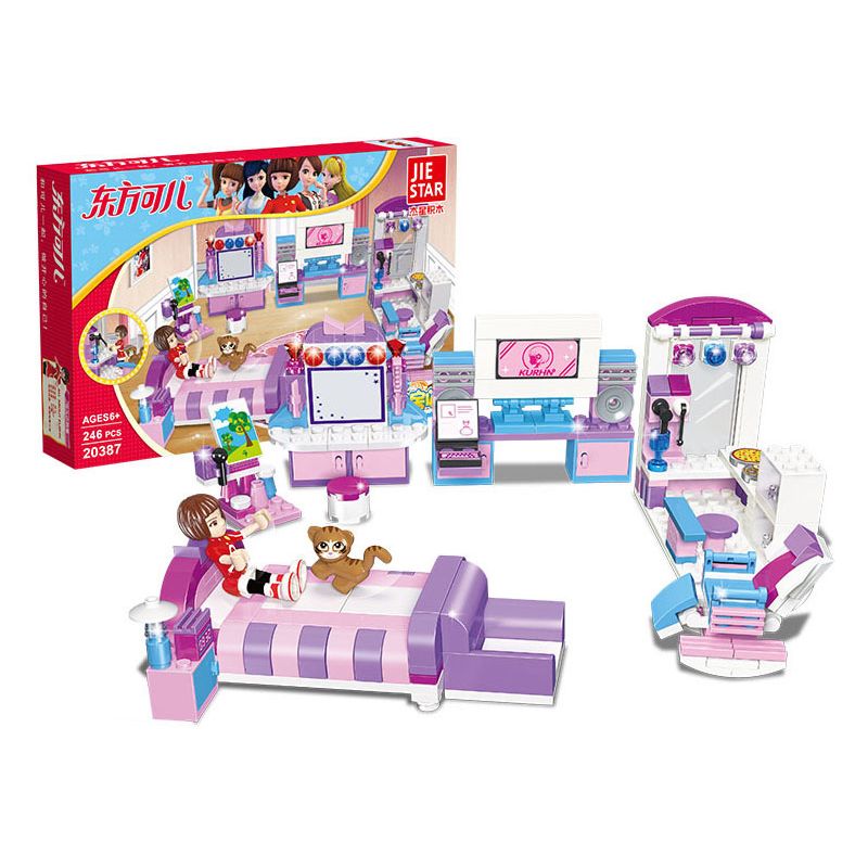 JIESTAR 20387 non  DONGFANG KE'ER PHÒNG CỦA bộ đồ chơi xếp lắp ráp ghép mô hình Girl Con Gái 336 khối