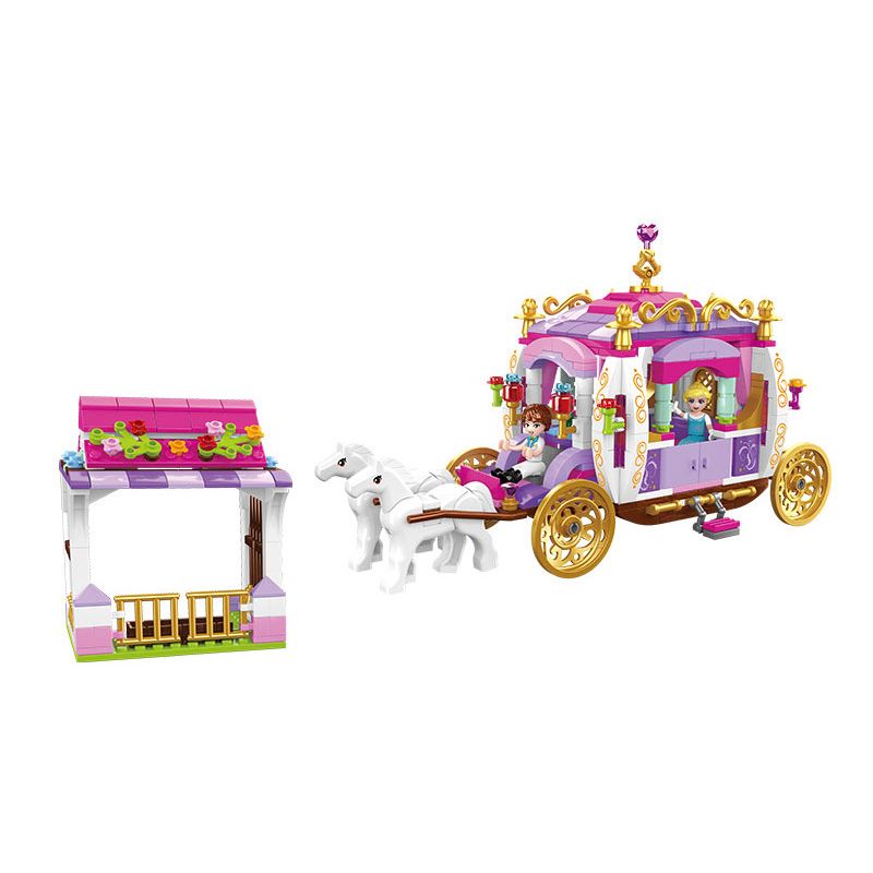 JIESTAR 81003 non  CÔNG CHÚA JENNY CỖ XE TRONG MƠ bộ đồ chơi xếp lắp ráp ghép mô hình Girl PRINCESS JENNY Con Gái 530 khối