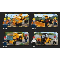 JIESTAR 51009 non  MÔ HÌNH DỰ ÁN GIẤC MƠ THÀNH PHỐ TOÀN CẦU 8 bộ đồ chơi xếp lắp ráp ghép mô hình City 658 khối