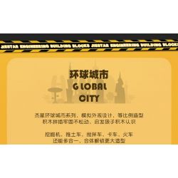 JIESTAR 51009 non  MÔ HÌNH DỰ ÁN GIẤC MƠ THÀNH PHỐ TOÀN CẦU 8 bộ đồ chơi xếp lắp ráp ghép mô hình City 658 khối