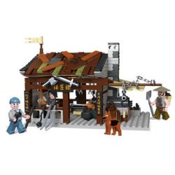 JIESTAR 89007 non  TRUNG QUỐC THỊNH VƯỢNG CỬA HÀNG THỢ RÈN bộ đồ chơi xếp lắp ráp ghép mô hình Historical 477 khối