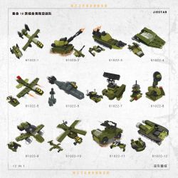 JIESTAR 61022 non  SỨ MỆNH VINH QUANG CÁC MÔ HÌNH BIỂN LỤC QUÂN VÀ KHÔNG 12 bộ đồ chơi xếp lắp ráp ghép mô hình Military Army Quân Sự Bộ Đội