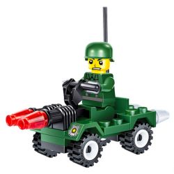 JIESTAR 23003 non  XE CHỞ SÚNG ĐÔI bộ đồ chơi xếp lắp ráp ghép mô hình Military Army Quân Sự Bộ Đội 36 khối